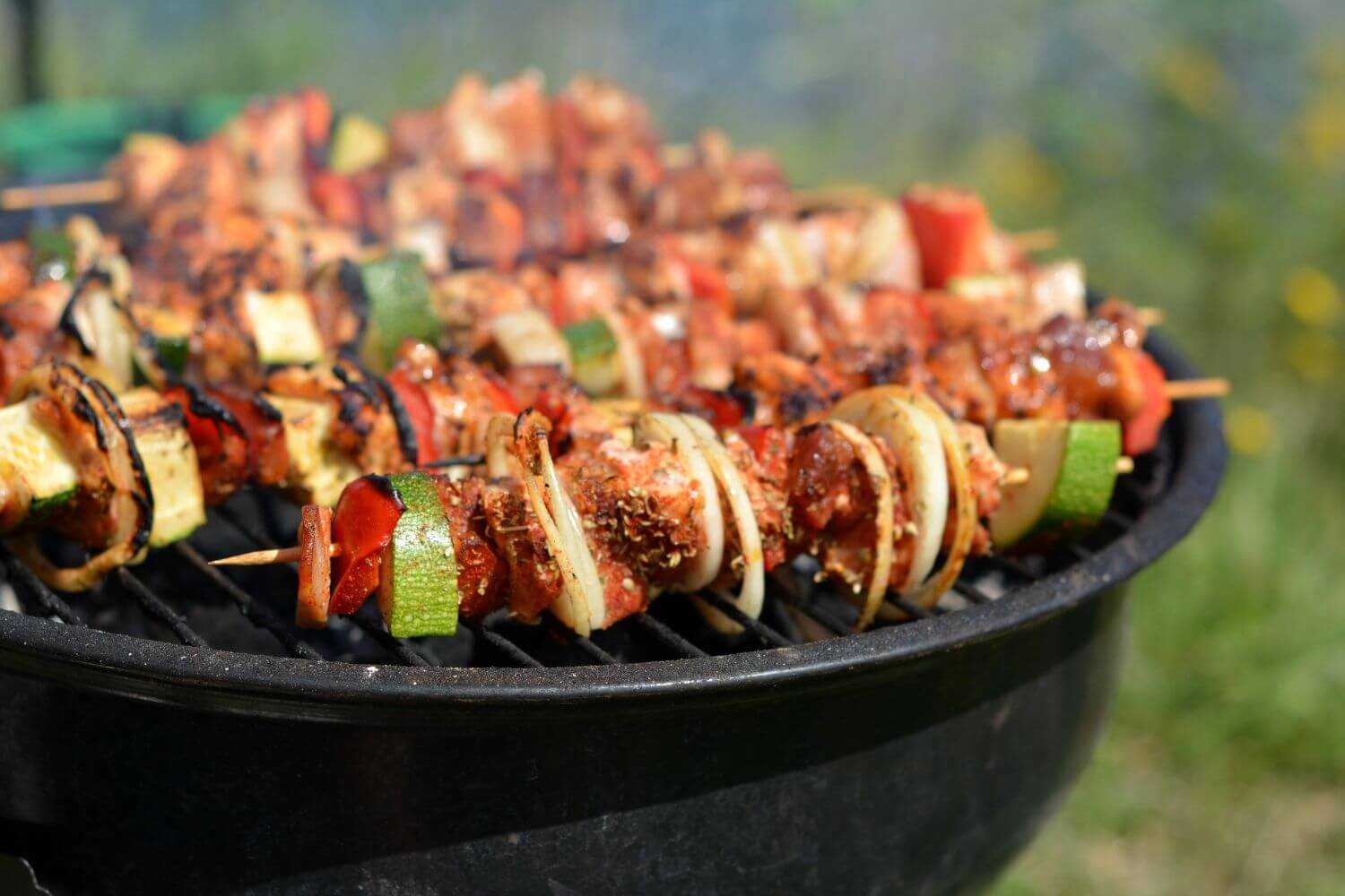 Tương tự BBQ, bạn có thể ướp thịt và rau củ từ đêm hôm trước và nướng trực tiếp khi đi picnic.