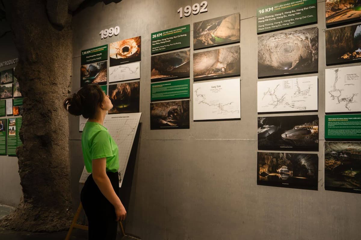 Phong Nha Cave Exploration Museum is located in the center of Phong Nha and is open daily from 8:00 AM to 5:30 PM